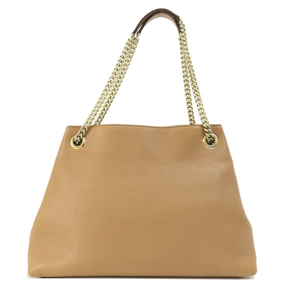 Gucci Chain Shoulder Soho Tote Bag Leather Beige - Picture 2 of 9